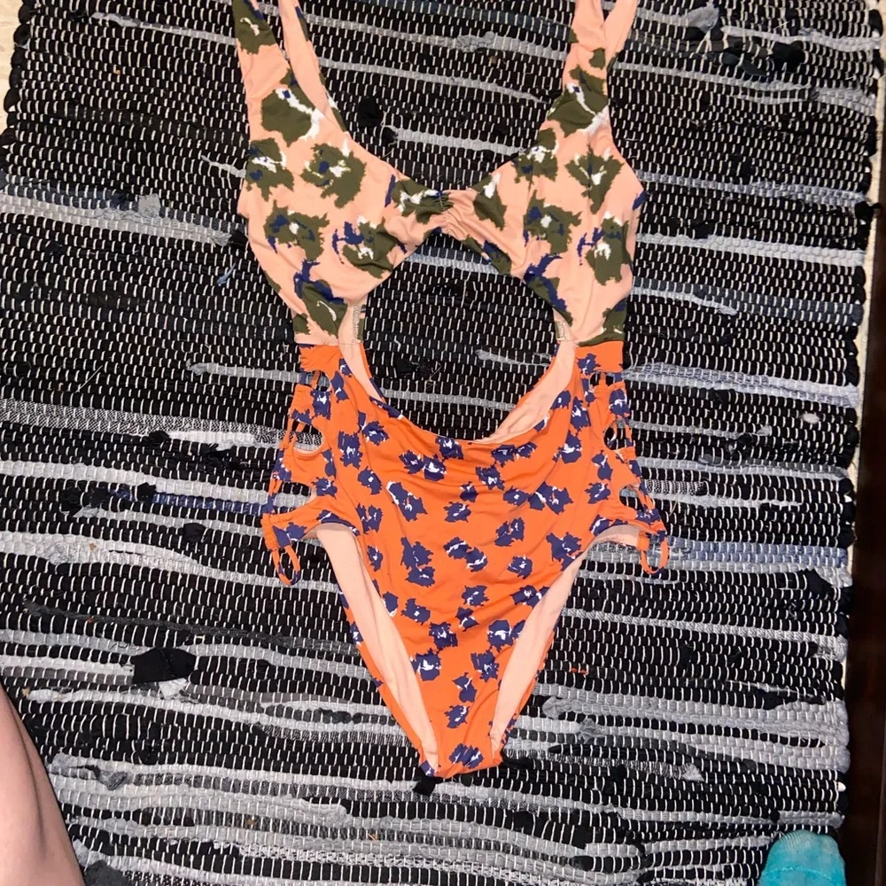 The Bikini Lab feline cut out one piece sz L - Picture 3 of 9